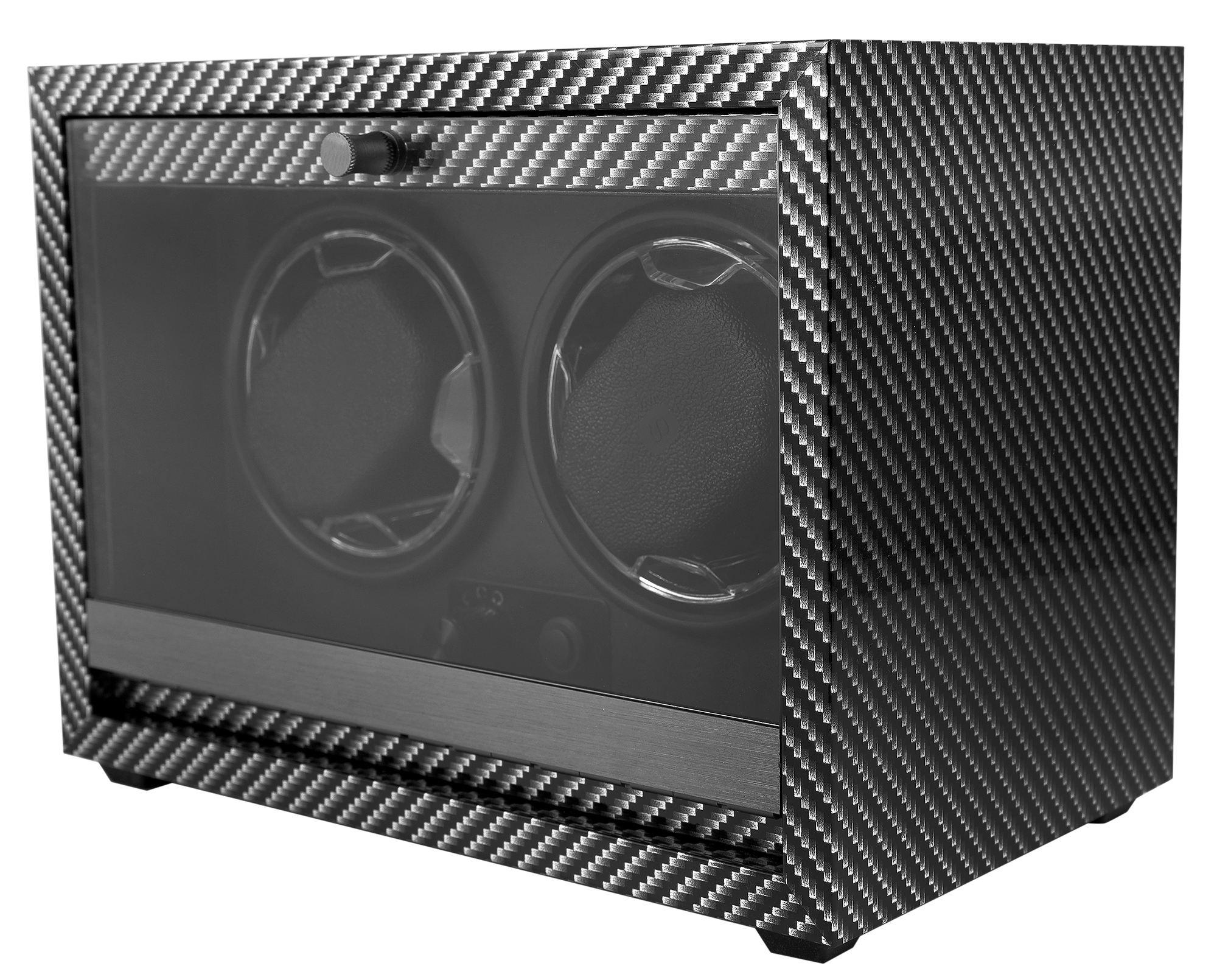 automatischer Uhrenbeweger für 2 Uhren, Licht, USB-DC, Carbon