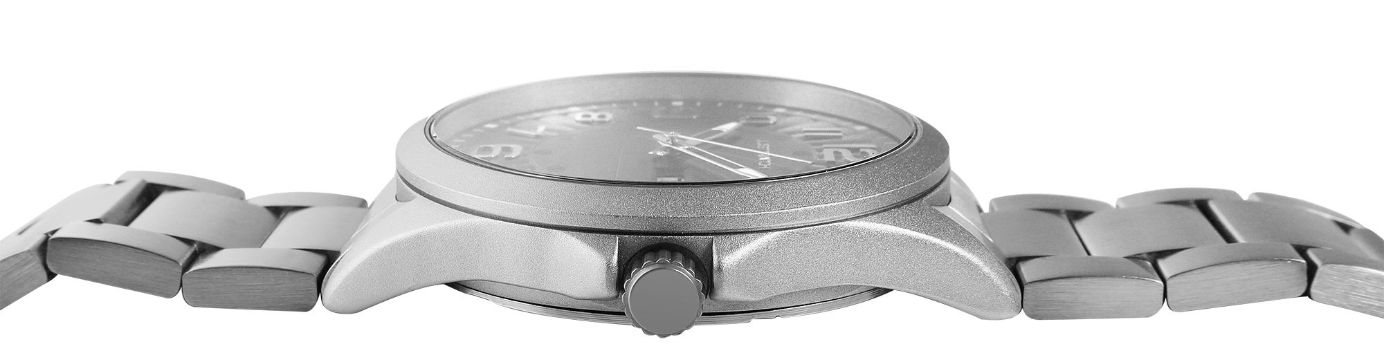 Just Watch Herrenuhr, Edelstahlband, silberfarben/blau