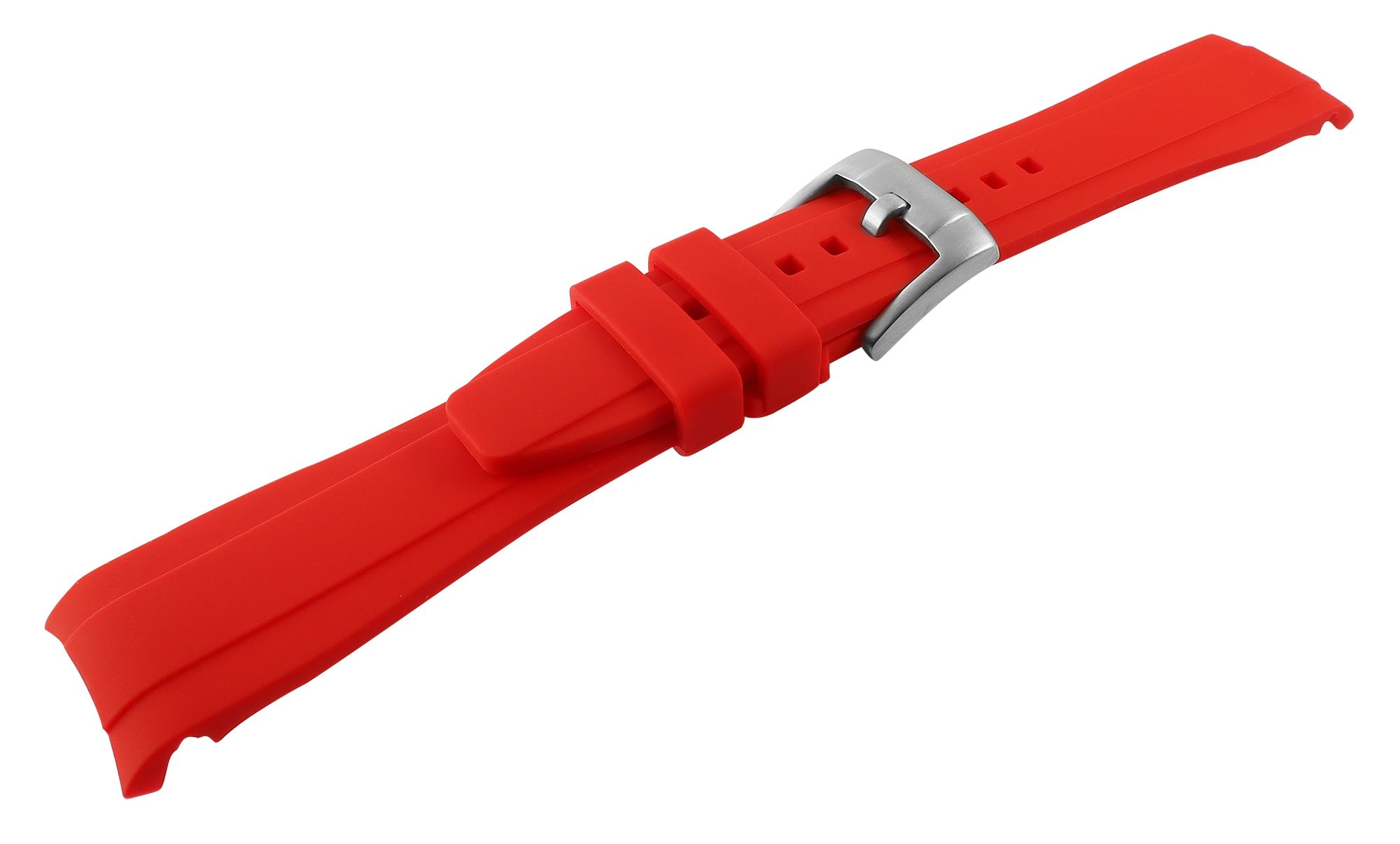 Silikon Uhrenarmband, Dornschließe, rot, 20 mm