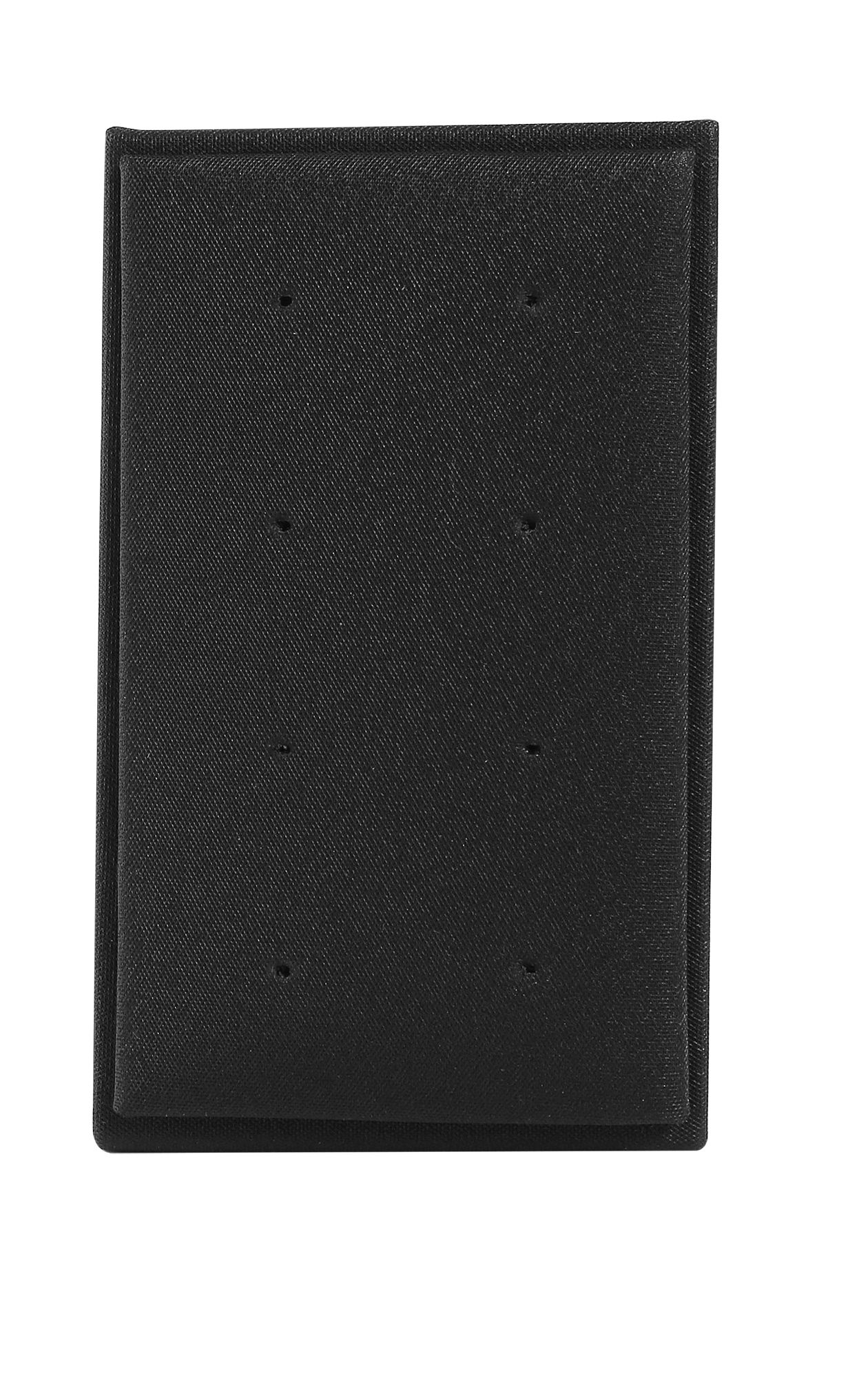 Aufsteller für 4 Paar Ohrstecker (Dekoserie Soft), PU-bezogen, 8,5 cm, schwarz