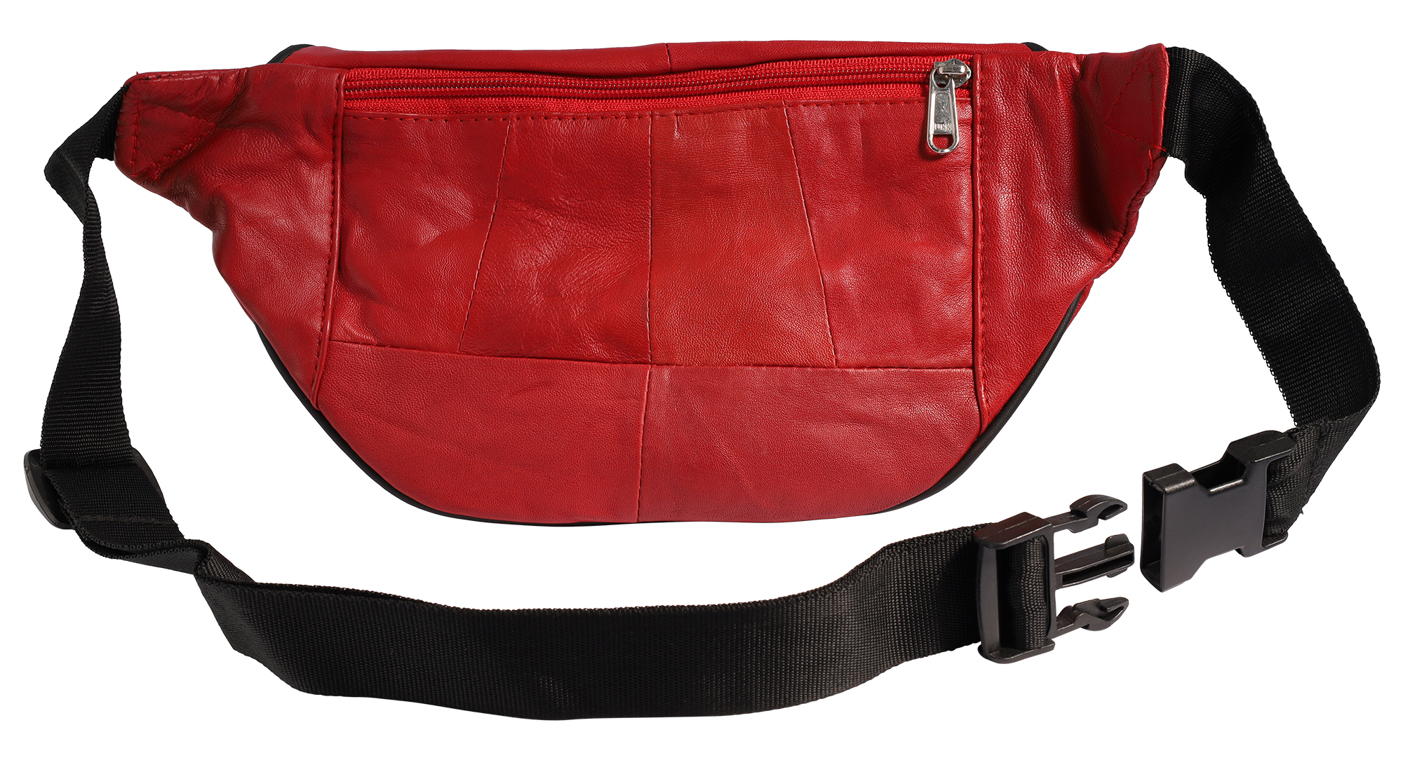 Steinmeister Hüfttasche/ Bauchtasche aus Echtleder, rot