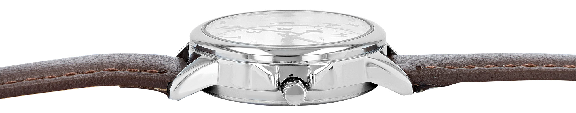 Just Watch "Natalia" Damenuhr Ø 29 mm, Echt Lederband, braun/ silberfarben