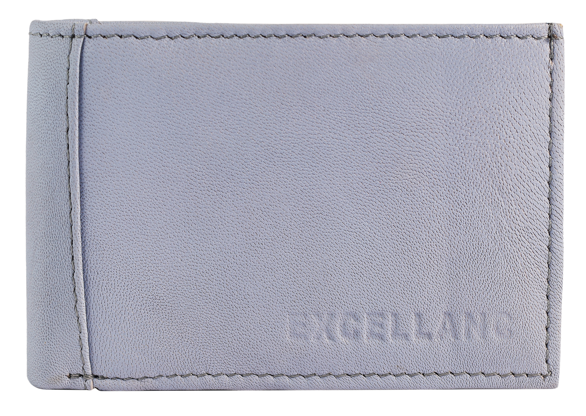 Excellanc Mini-Geldbörse aus Echtleder in blau