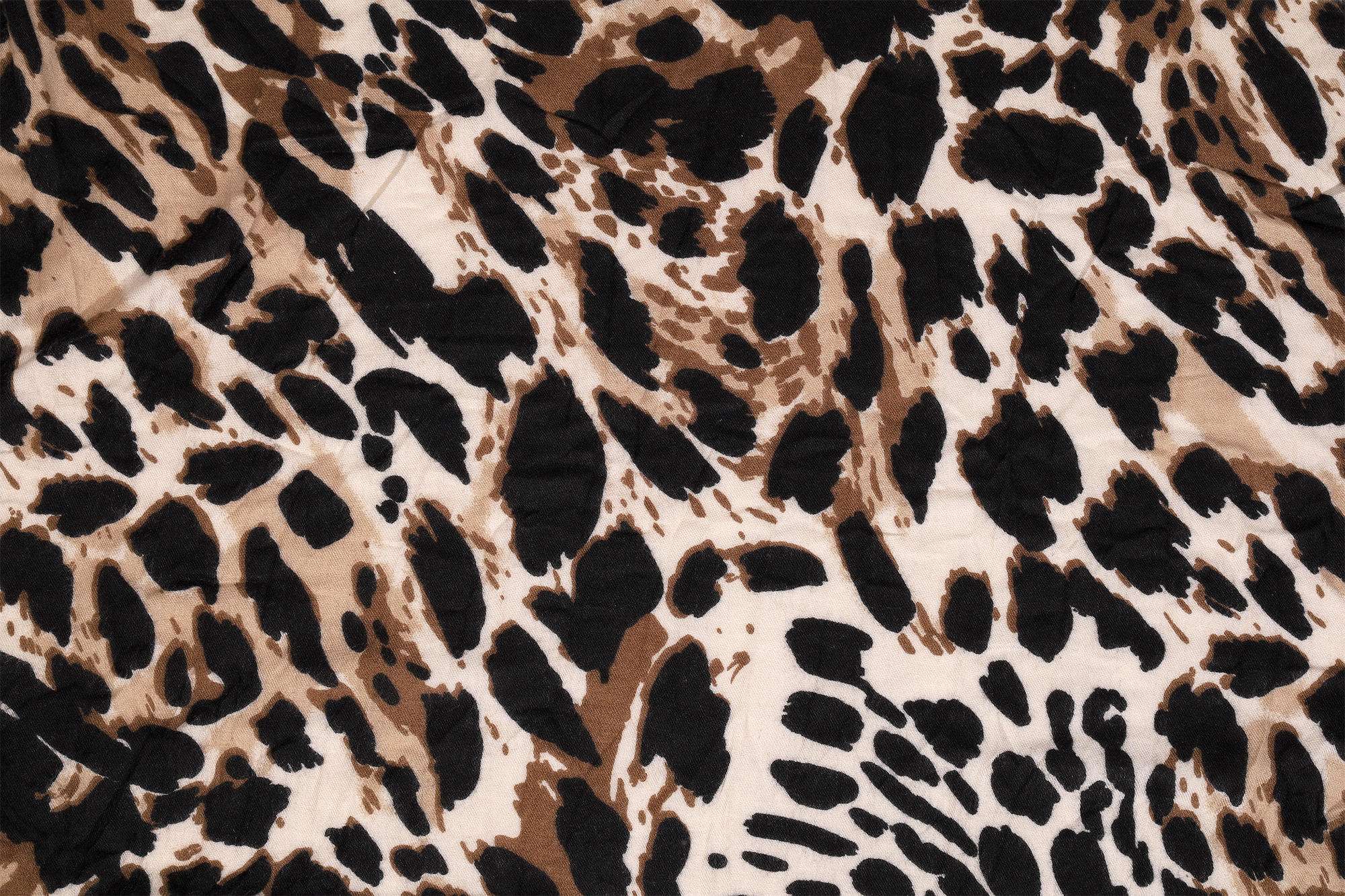 Winterschal Animal-Print schwarz/ beige , 100% Viskose, VE 4