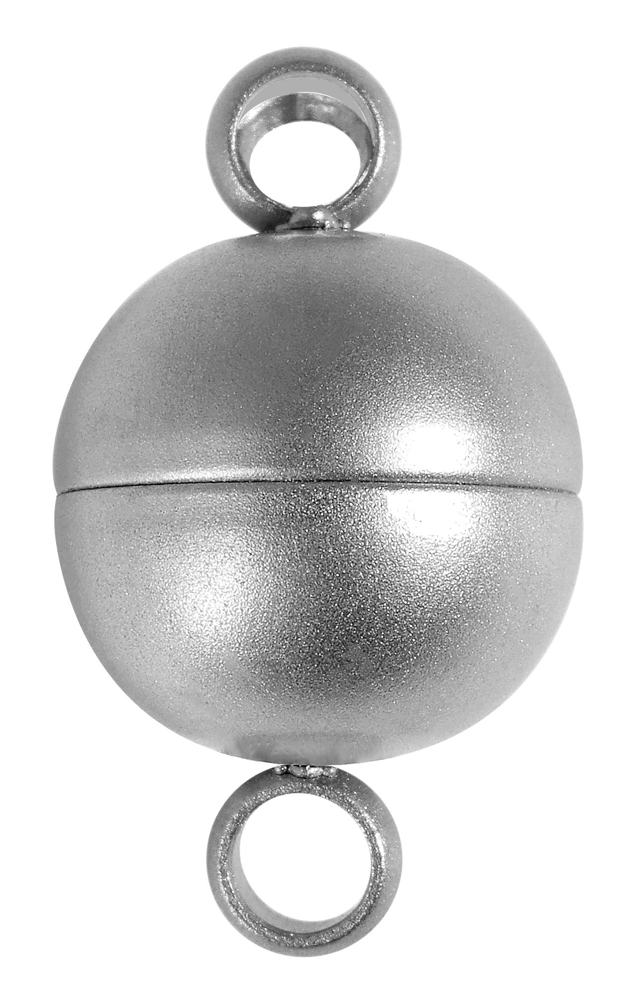 Akzent Magnetschließe, Edelstahl, rund, mattiert, silberfarben, Ø 6 mm