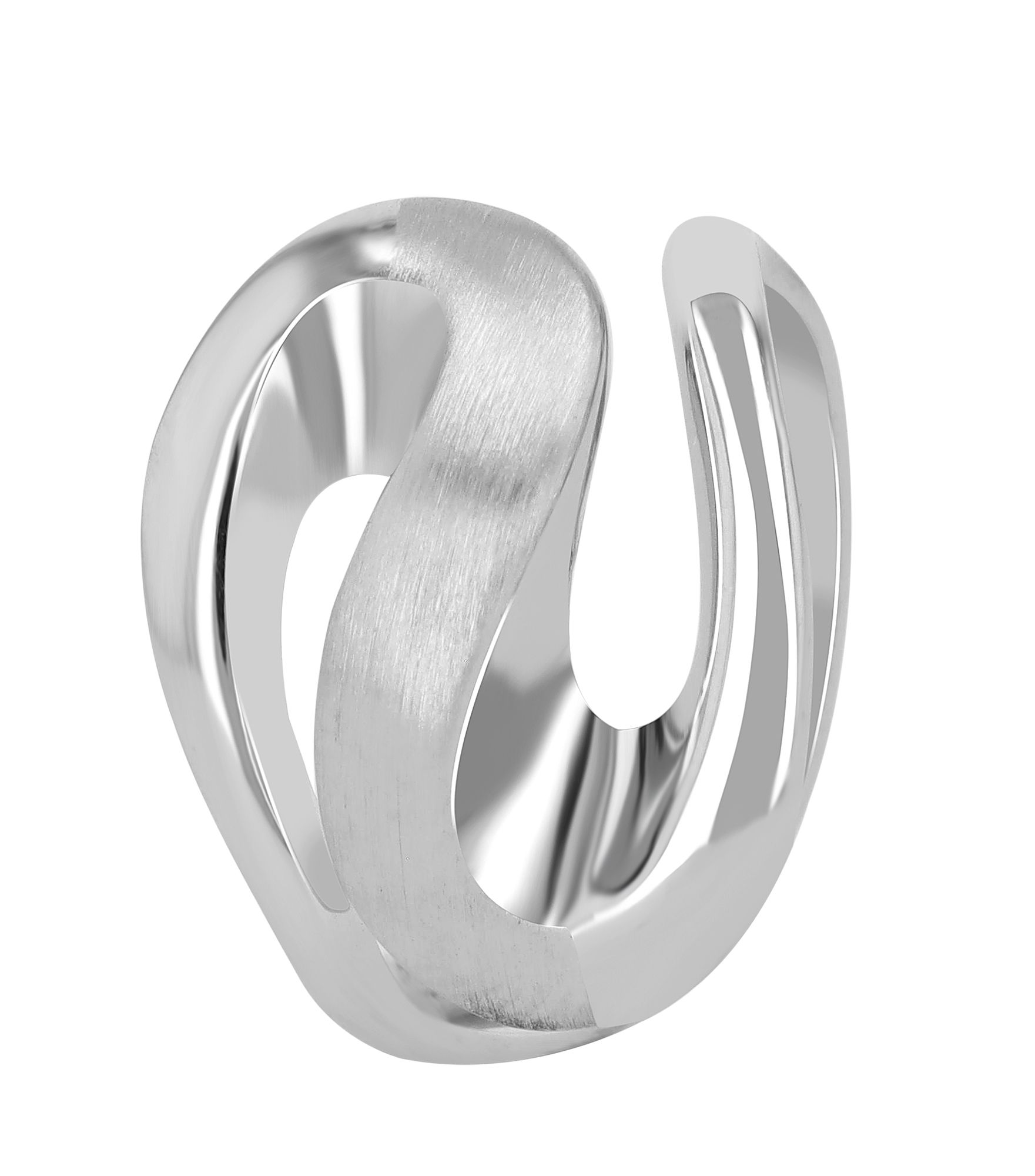 "Amke" 925/- Echt Silber Damenring, rhodiniert, Gr 56
