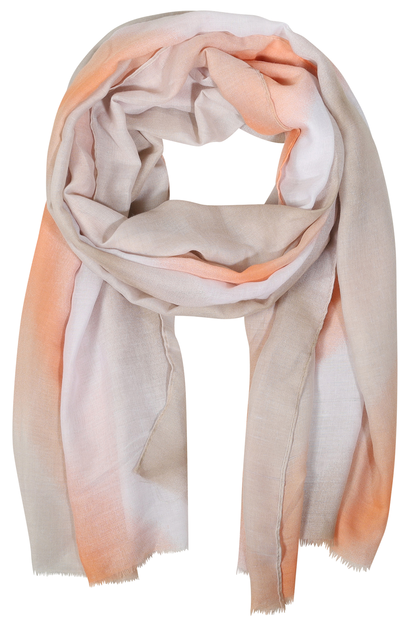 Schalpaket , orange/beige, 80 x 180 cm, 100% Viskose, VE 4