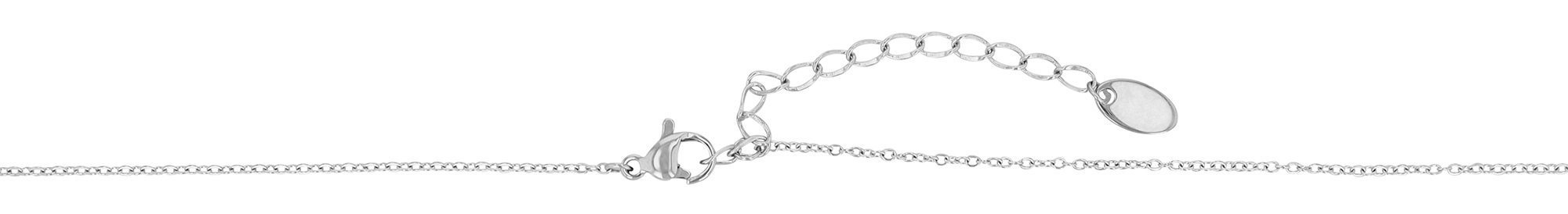 "Cara" Edelstahkette mit Anhänger, Süßwasserperle 43 + 5 cm