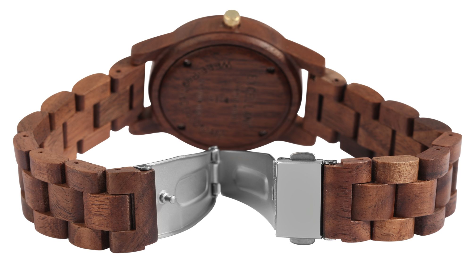 Excellanc Unisexarmbanduhr aus Walnussholz