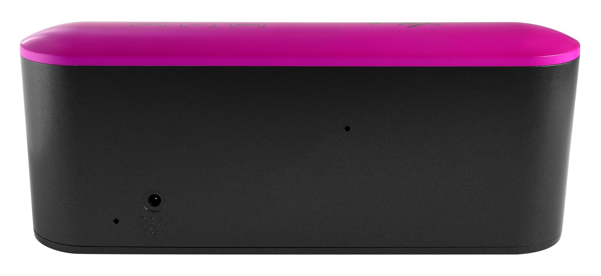Atlanta LED-Netzwecker, grau/pink