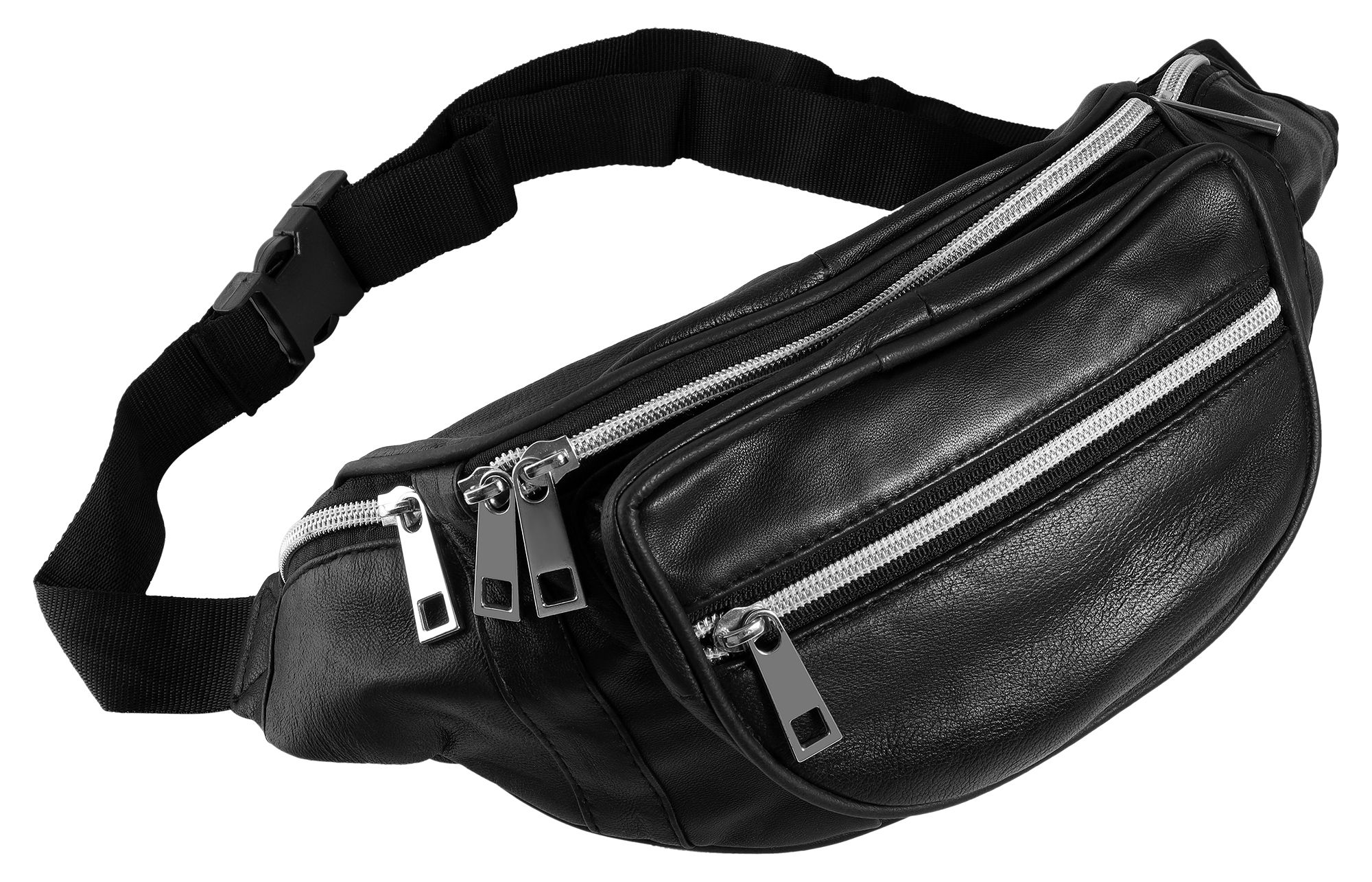 Steinmeister Hüfttasche aus Echtleder, schwarz