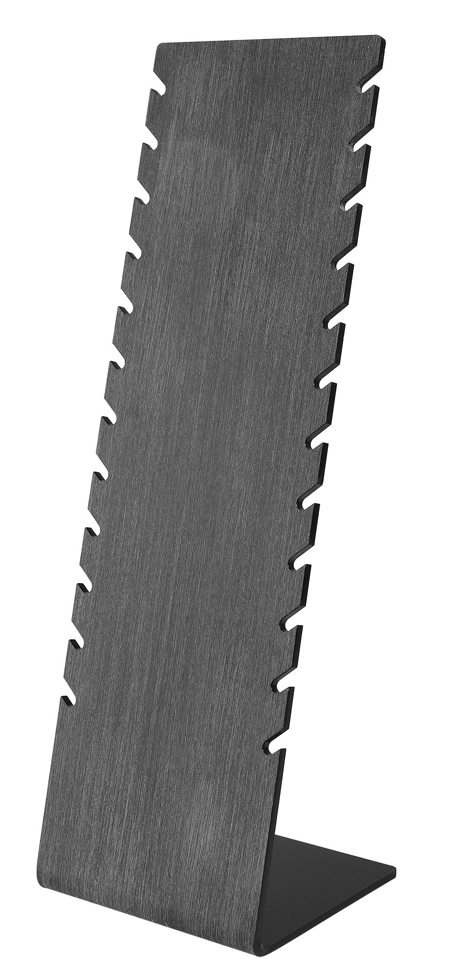 Acryl Aufsteller für 12 Ketten (Dekoserie Shiny), 24 cm, schwarz gebürstet