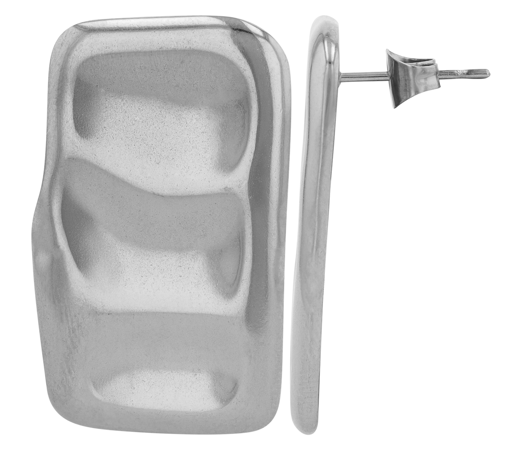 "Klaudi" Edelstahl Ohrstecker, silberfarben