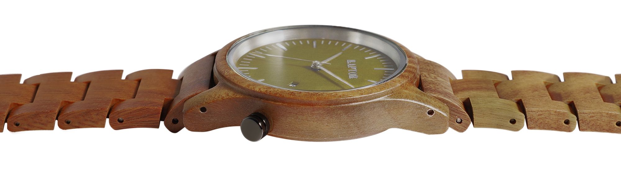 Raptor Herrenuhr "Pirate" aus Sandelholz, Ø 41 mm