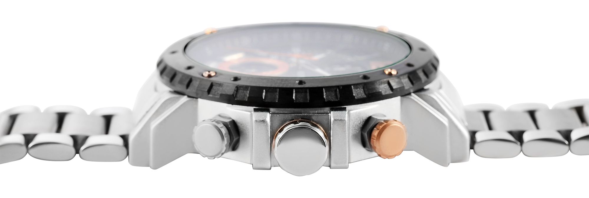 Raptor Limited Herrenchronograph "Alan" mit Edelstahlarmband, silberfarben/schwarz
