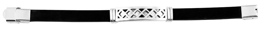 Akzent Armband aus Silikon und Edelstahl