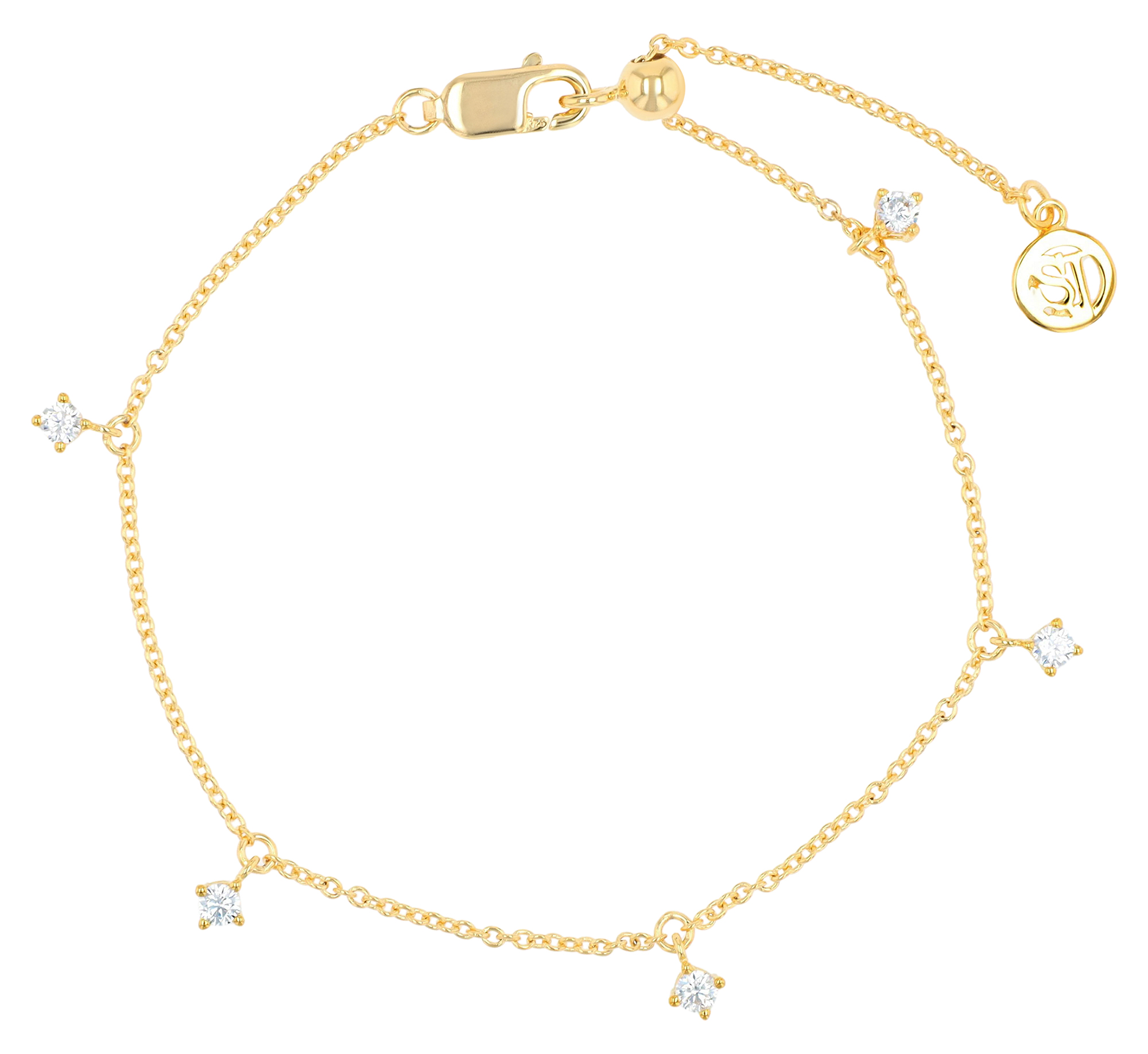 Sif Jakobs Jewellery 925/- Echt Silber Armband "Ellera Piccolo", Zirkonia, 19 cm (kürzbar)