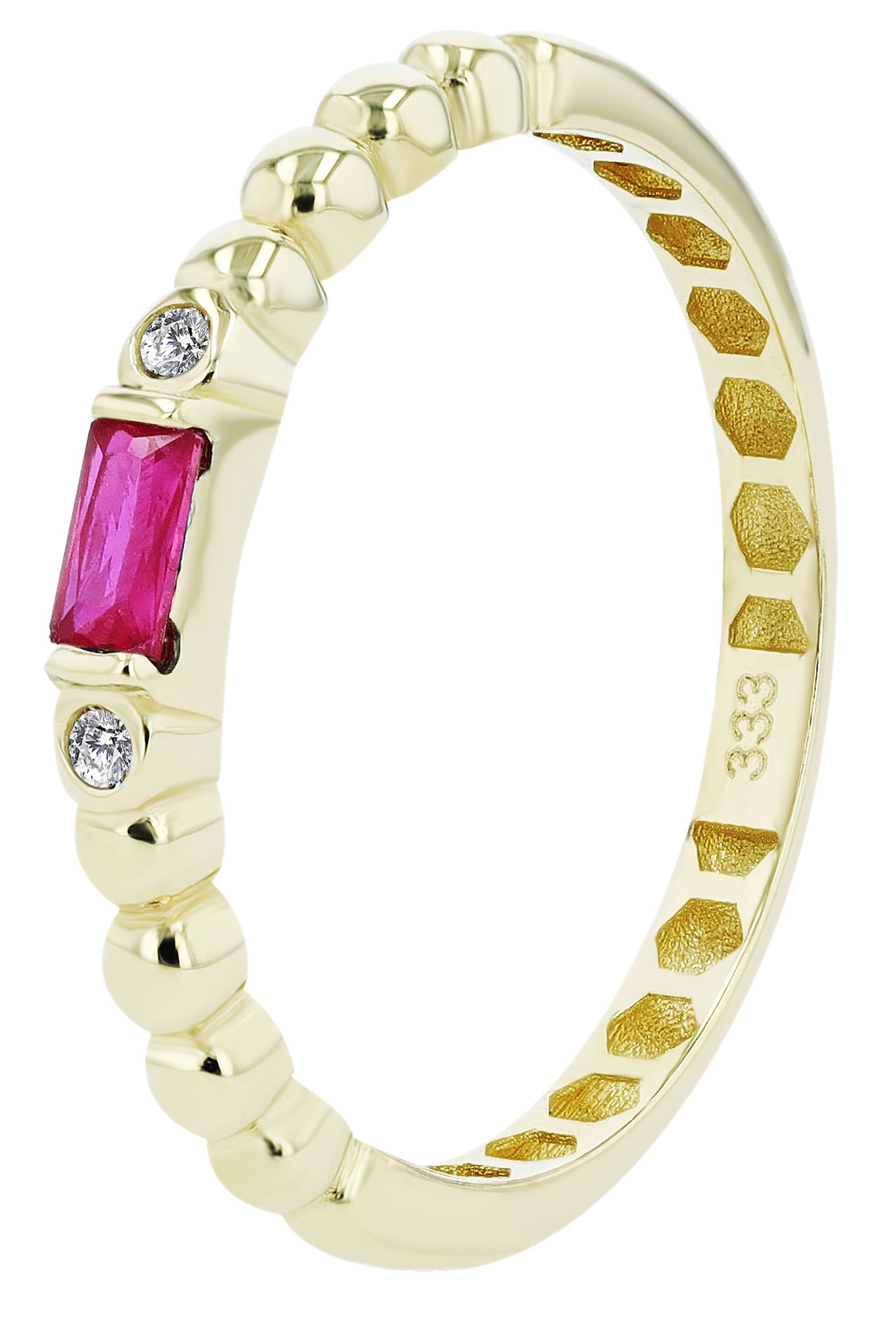 333/- Gold Ring "Ilian", 8 Karat, Goldfarbig, Gr. 54