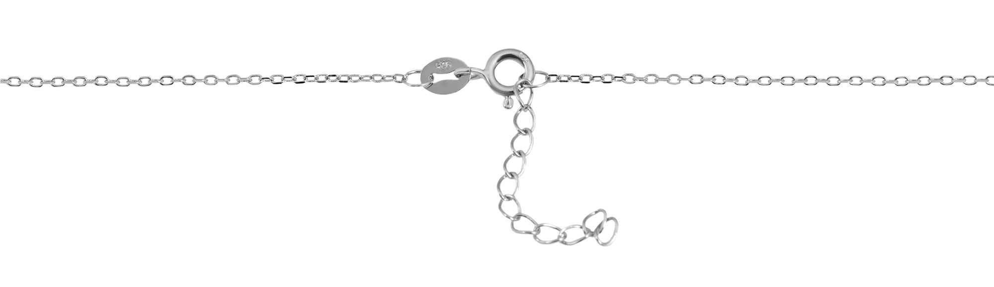 925/- Echt Silber Schmuckset mit Ohrsteckern und Kette mit Anhänger, Zirkoniabesatz, 925/rhodiniert