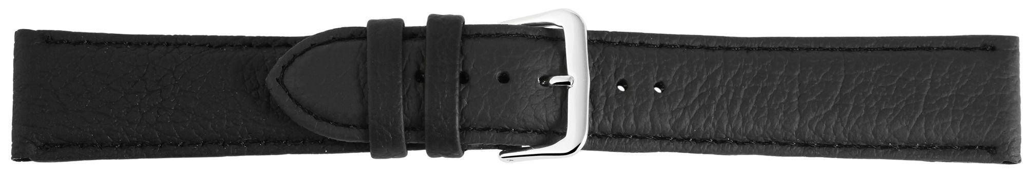 Echtleder-Uhrenarmbänder, schwarz, VE 10, 24 mm