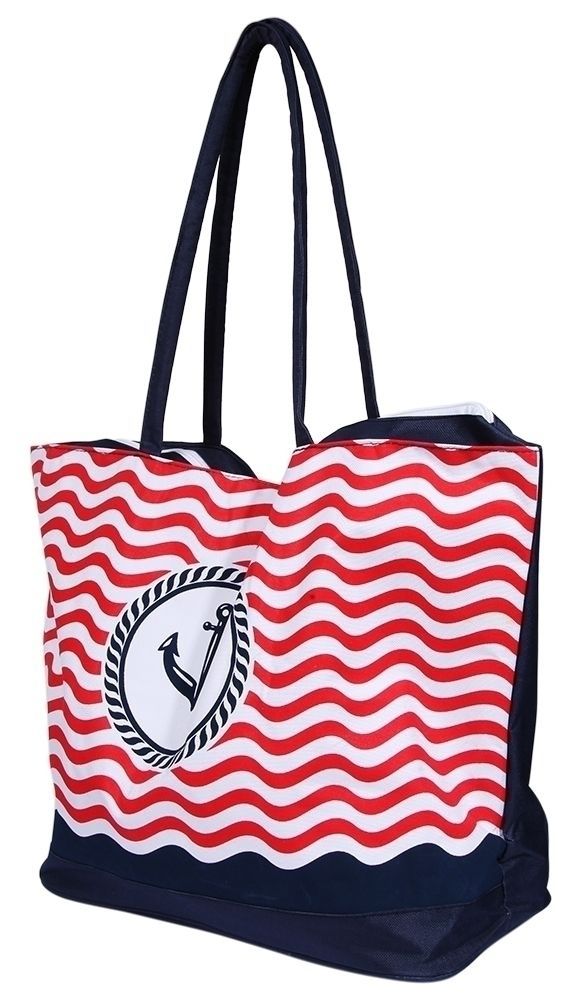 Strandtasche aus Textil, maritim