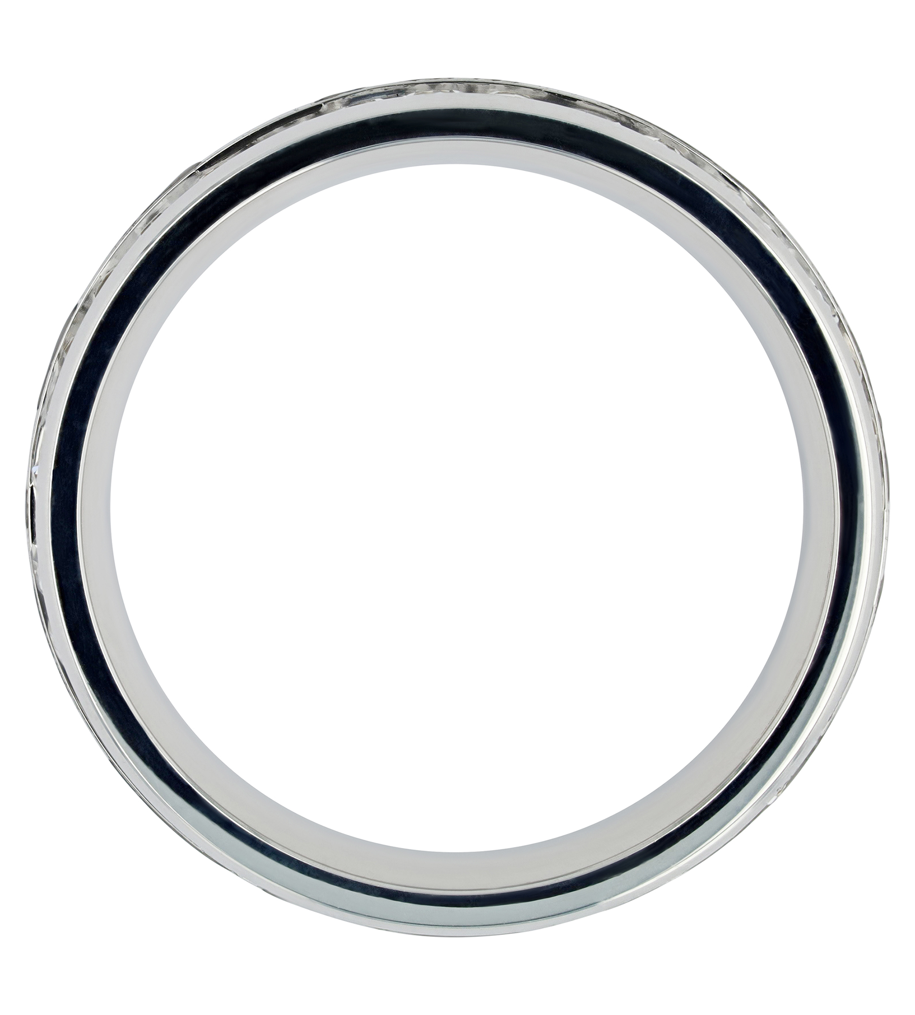 "beloved" Damen-Partnerring aus Edelstahl, Similibesatz, silberfarben, Gr. 58