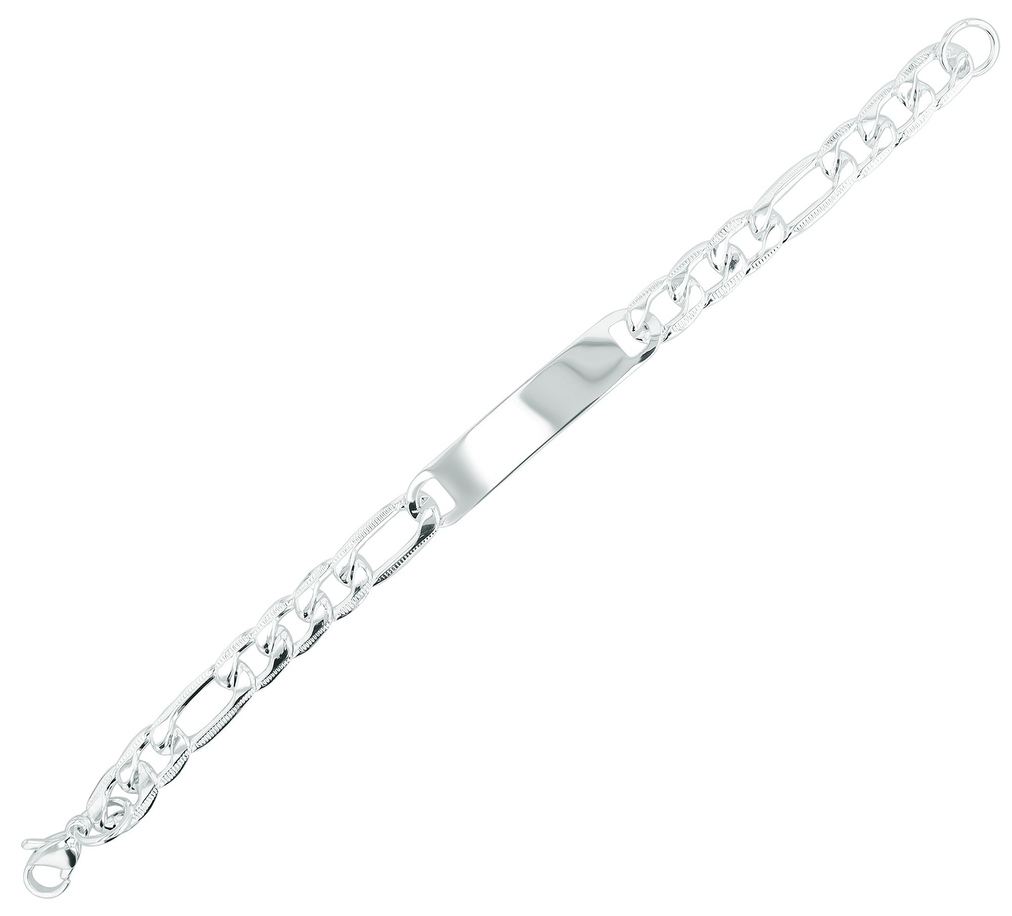 Akzent Gravurarmband "Dashiell", Edelstahl, 21 cm, versilbert