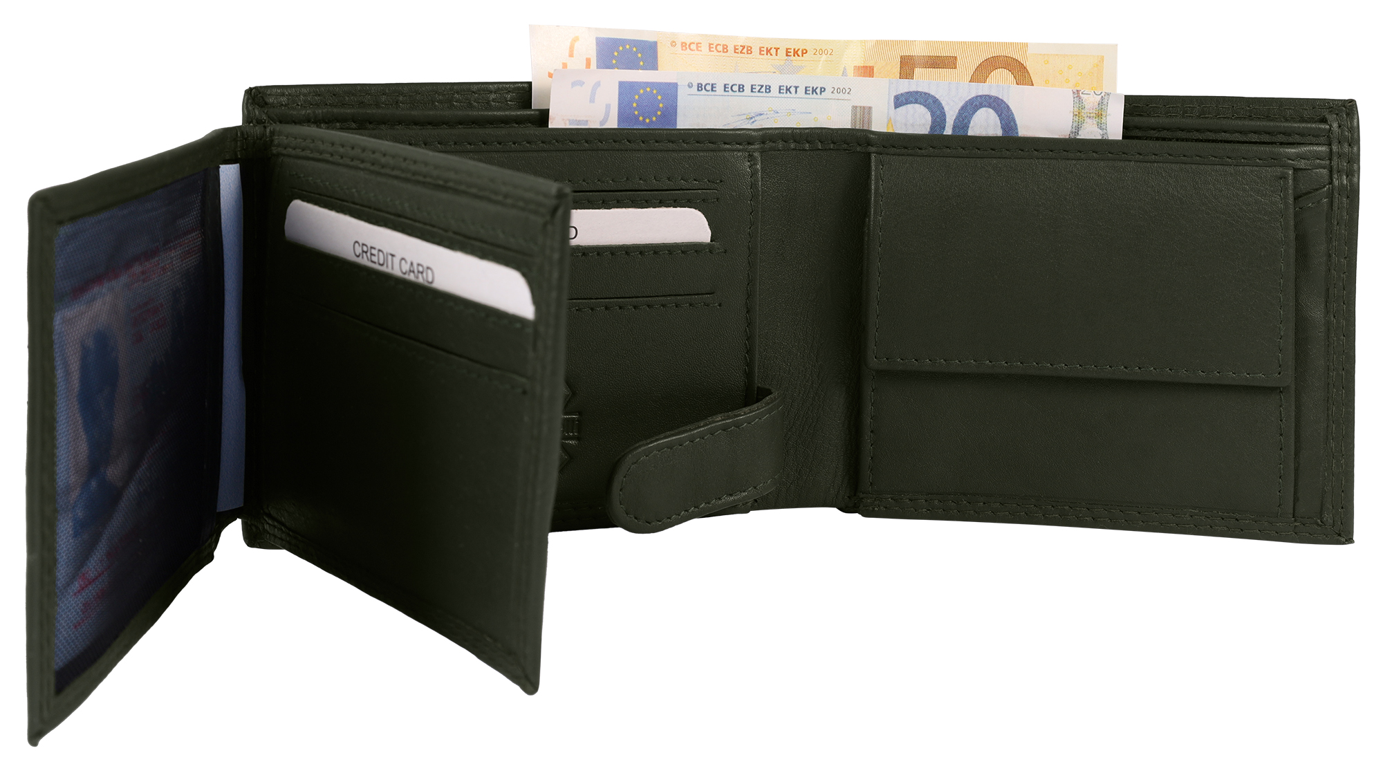 Leonardo Verrelli Echtleder (Nappa) Geldbörse, RFID, Querformat