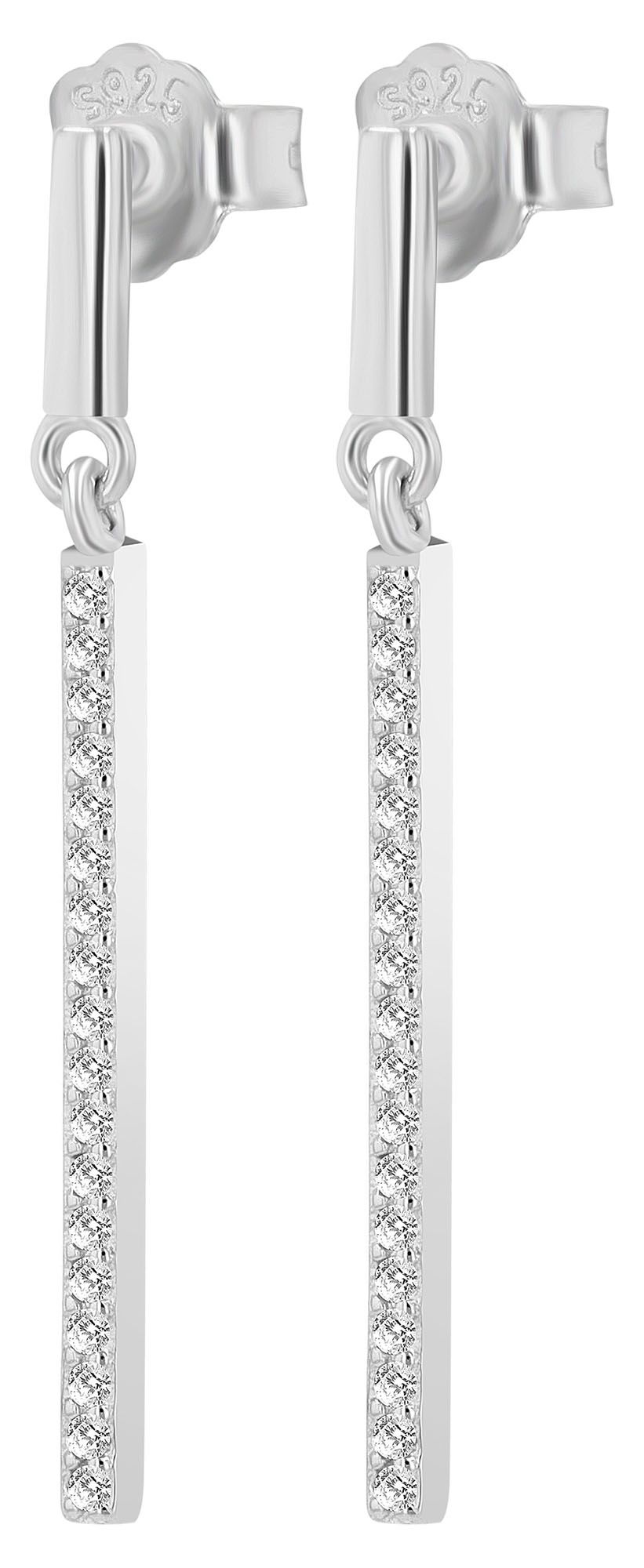 "Adina" 925/- Echt Silber Ohrstecker, rhodiniert