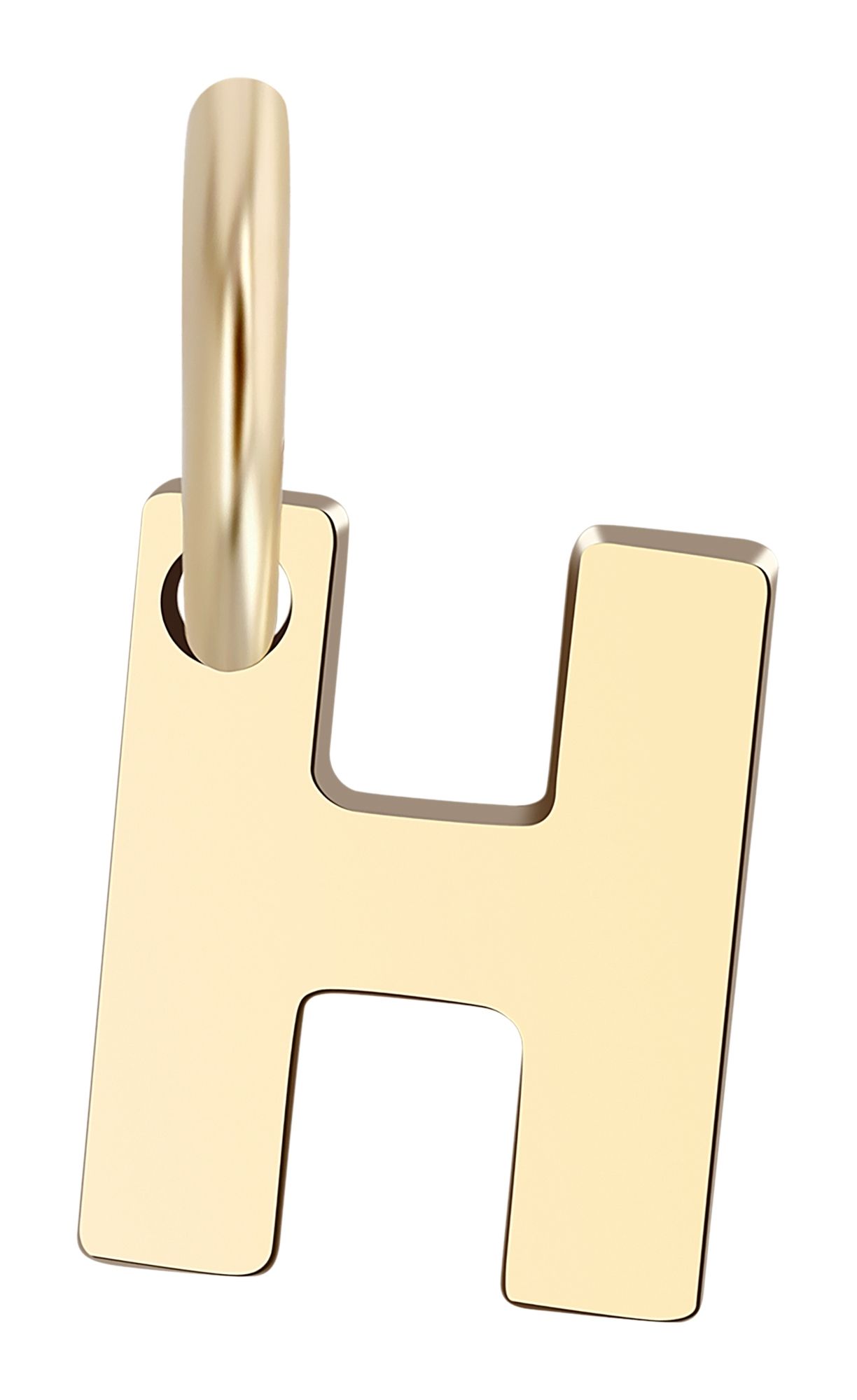 375/- Gold Anhänger "Golden Initials - H" ohne Kette, Buchstaben, Initialien, 9 Karat, Gelbgold