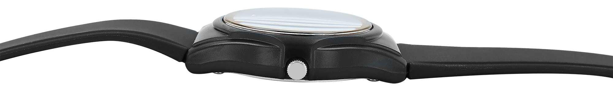 Q&Q Herrenuhr mit Silikonarmband, 10 BAR, schwarz