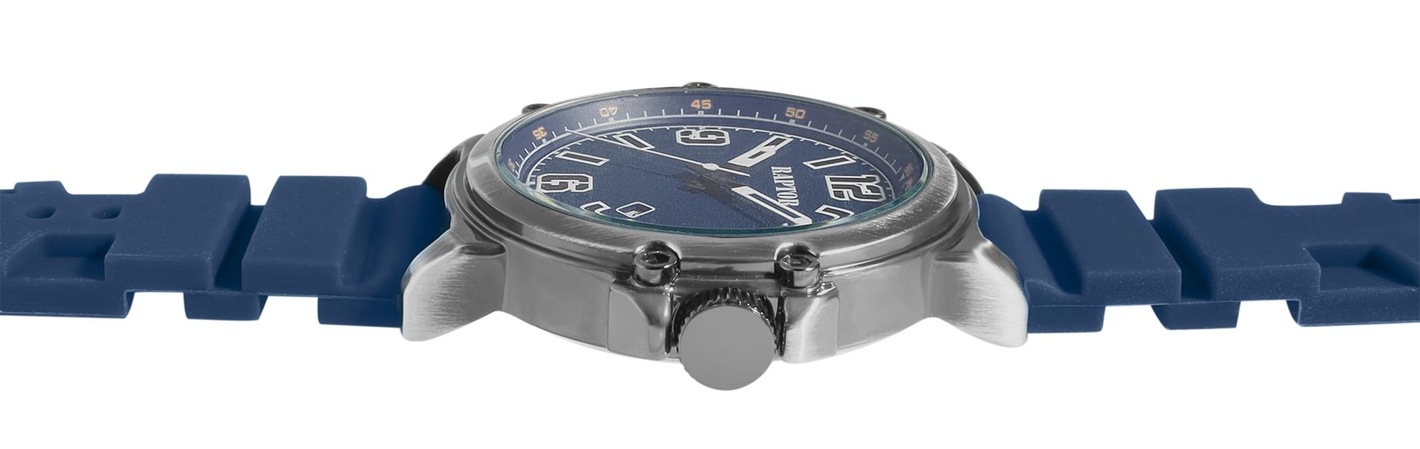 Raptor Herrenuhr "Xander" mit Silikonarmband, Datumsanzeige, 5 ATM, blau