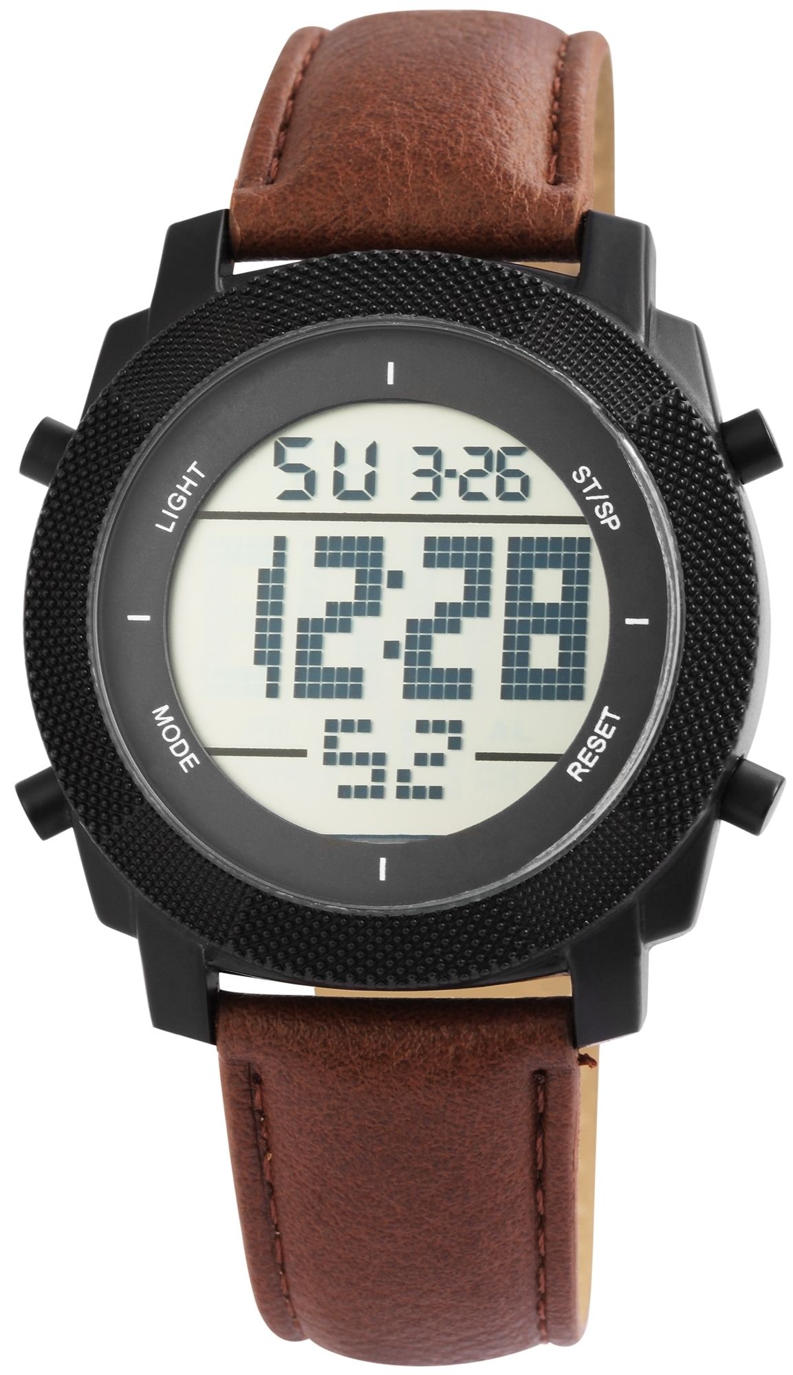 Excellanc Herren- Digitaluhr mt Band aus Lederimitat