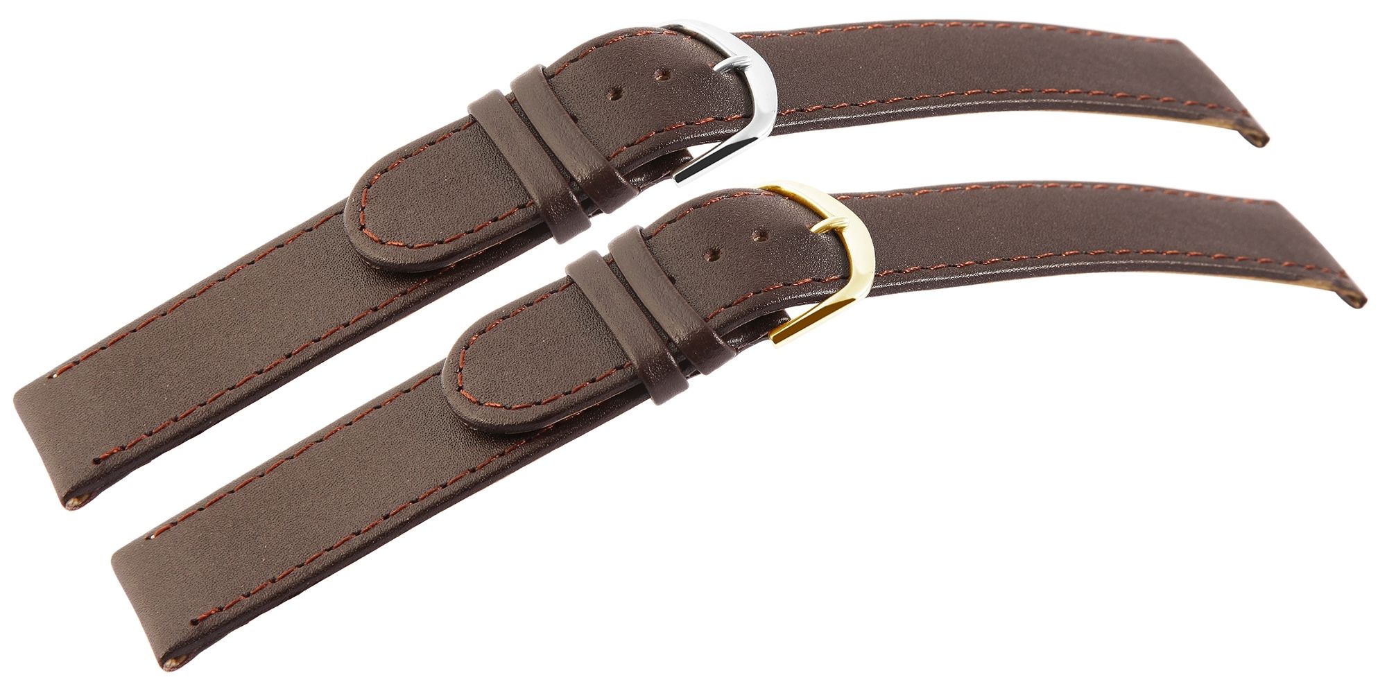 Basic Echtleder Armband in dunkelbraun, glatt, flach, 24 mm,  VE 12 Stück