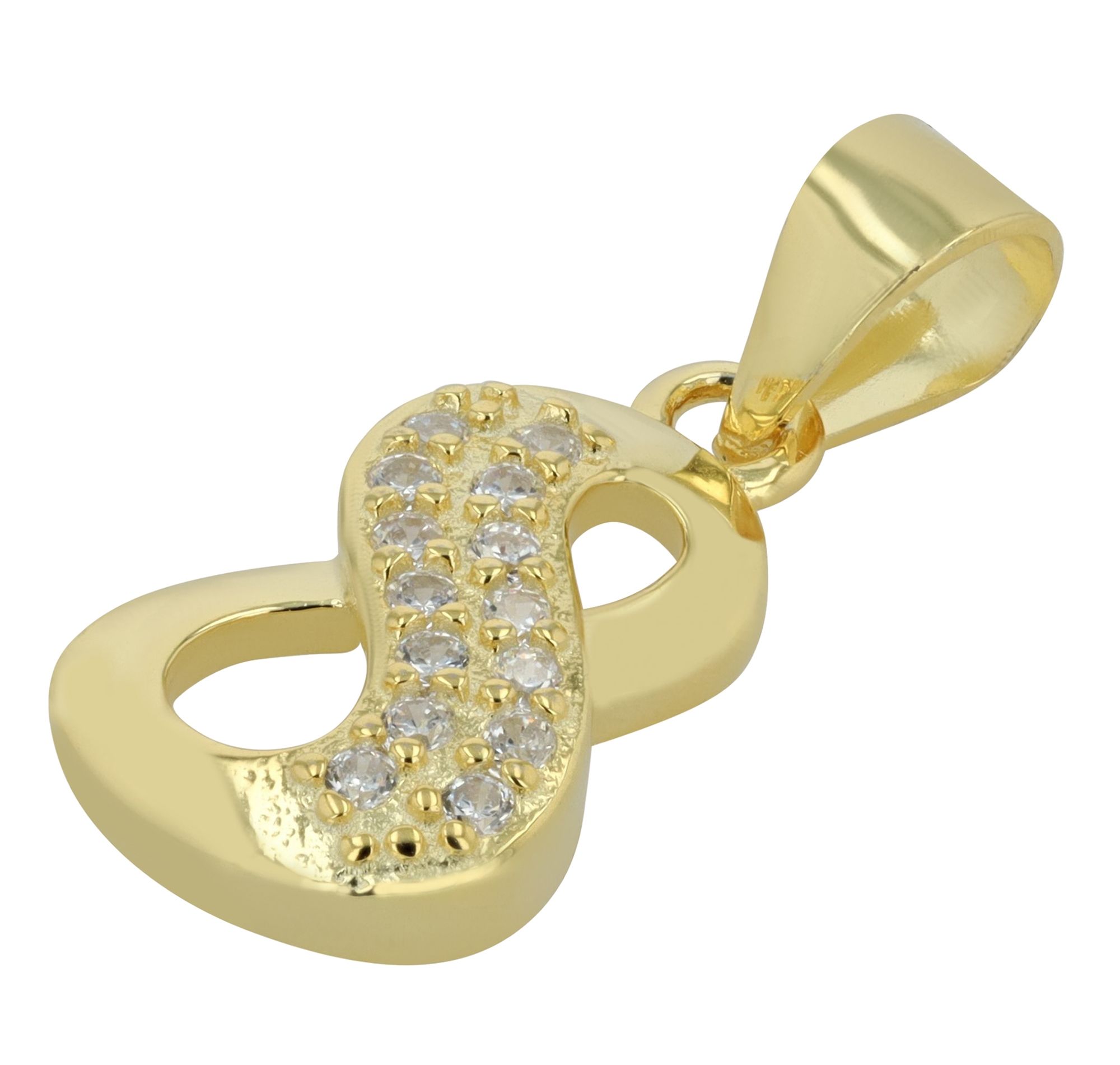 "Davina" - 925/- Echt Silber, Infinity Anhänger, goldfarben