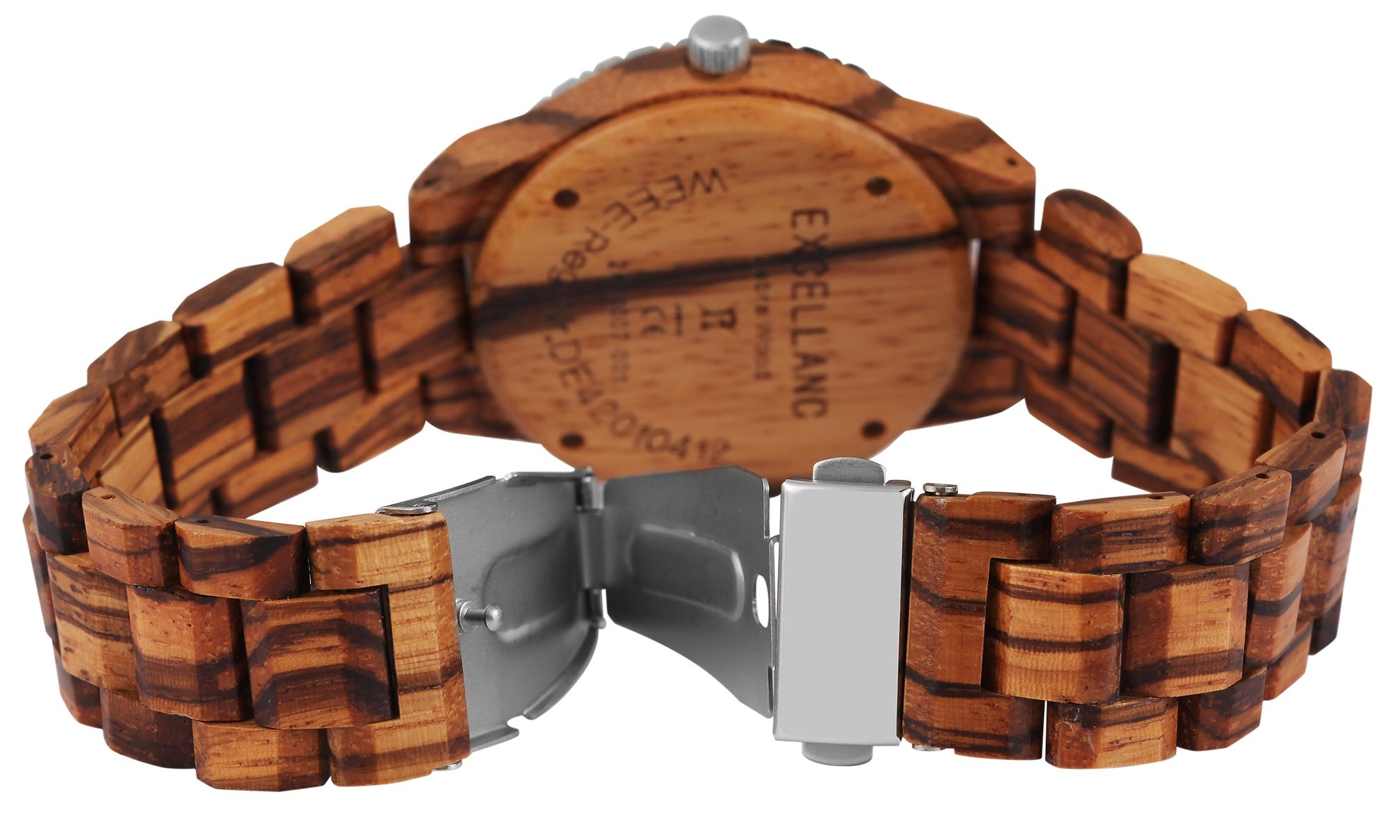 Excellanc Unisexarmbanduhr aus Zebraholz