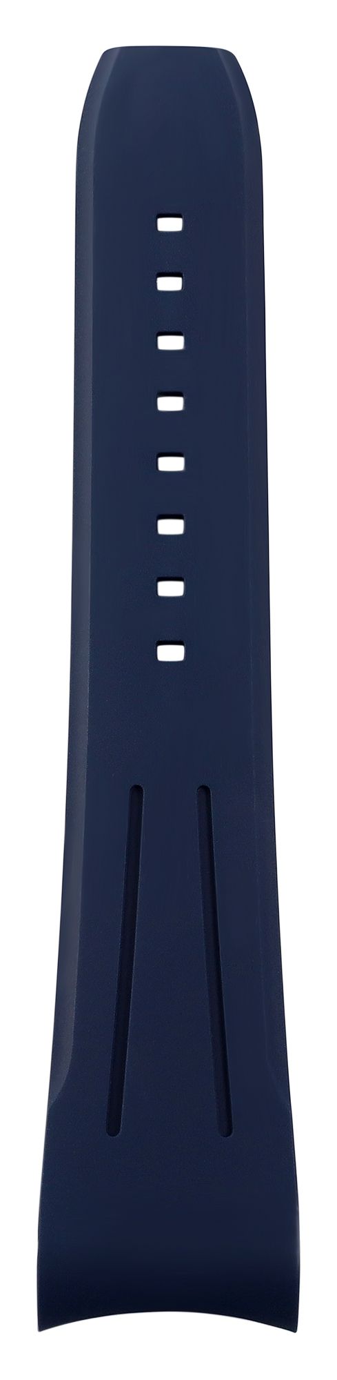 FKM Kautschuk-Uhrenarmband, Dornschließe, 20 mm, dunkelblau, (FKM= Fluorelastomer-Kautschuk)