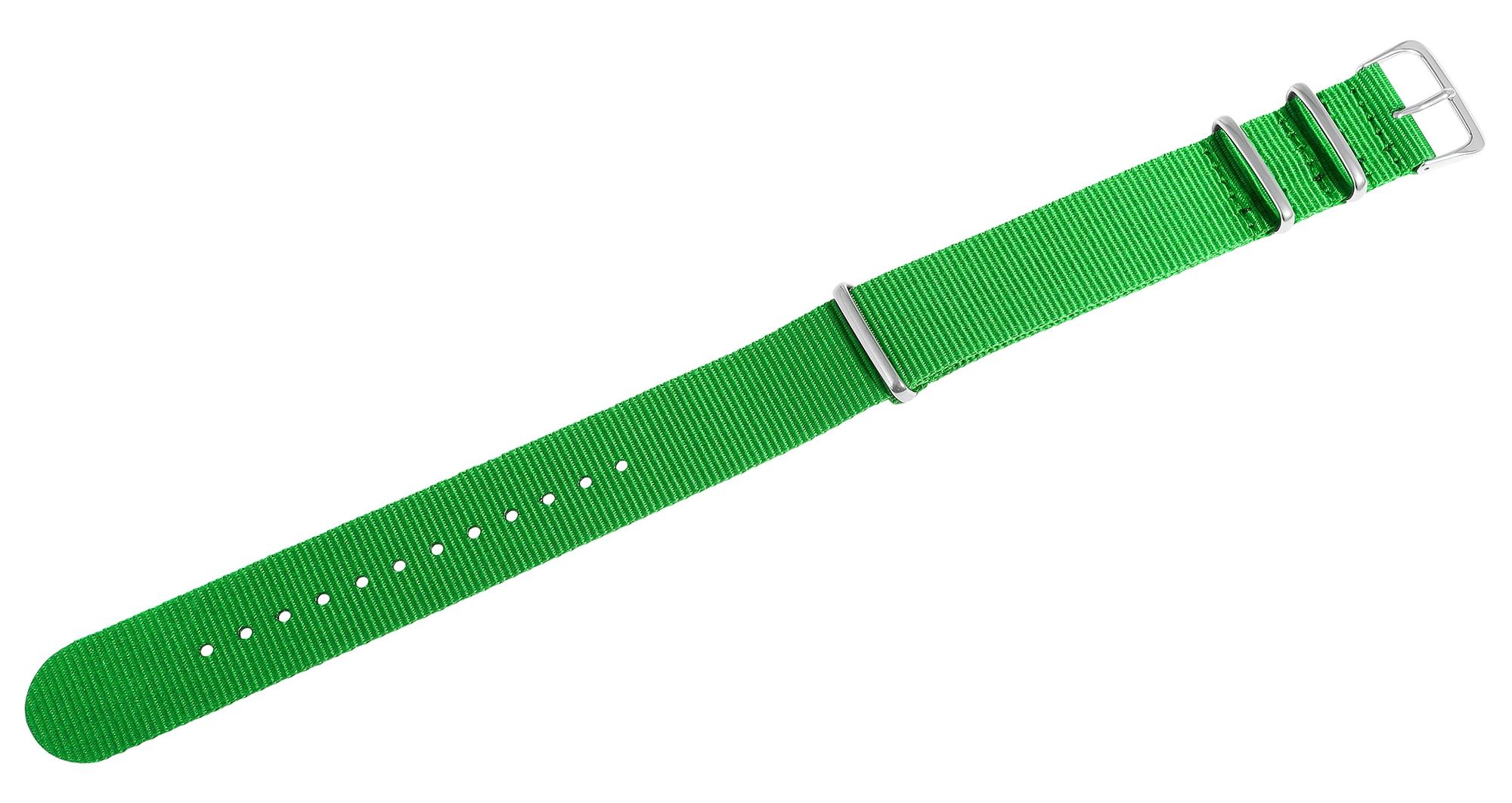 Nylon-Uhrenarmband, grün, Dornschließe, 22 mm