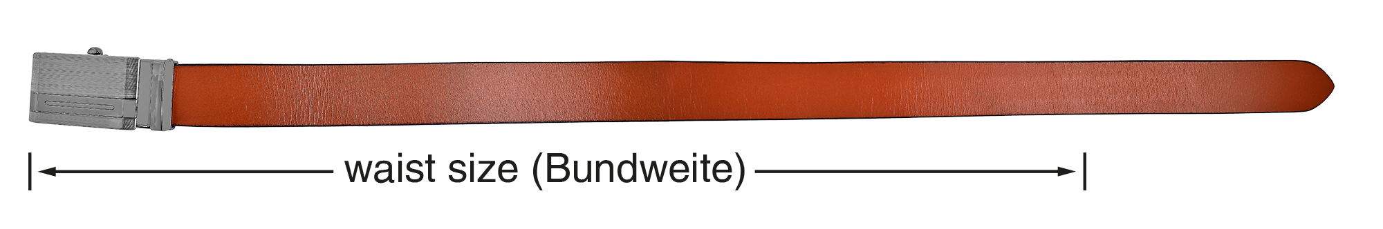 Leonardo Verrelli Echtleder Automatik-Gürtel, max. 120 cm/ 35 mm, braun (tan) - kürzbar