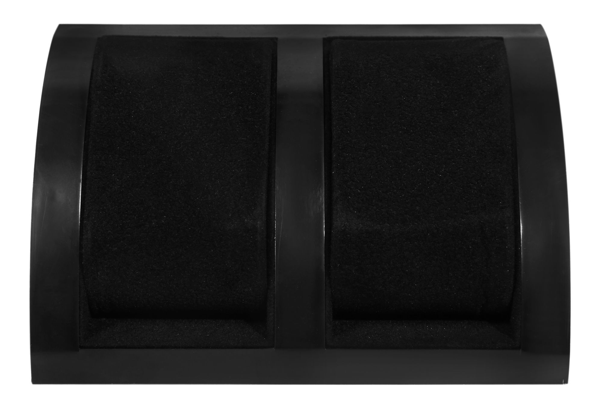 Uhrendisplay, schwarz, Kunststoff, Samt, 8,1 cm x 13,6 cm x 7,1 cm