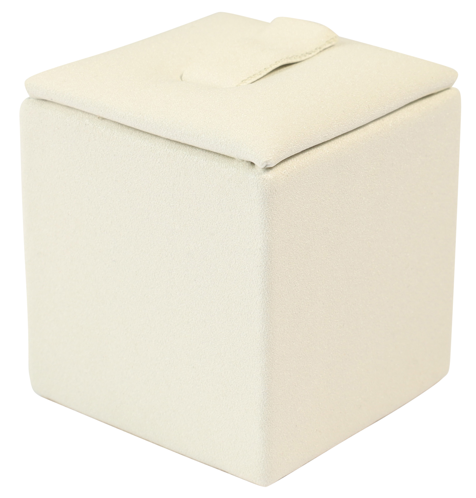 Ringaufsteller (Dekoserie Soft), PU-bezogen, Höhe 4 cm, weiß
