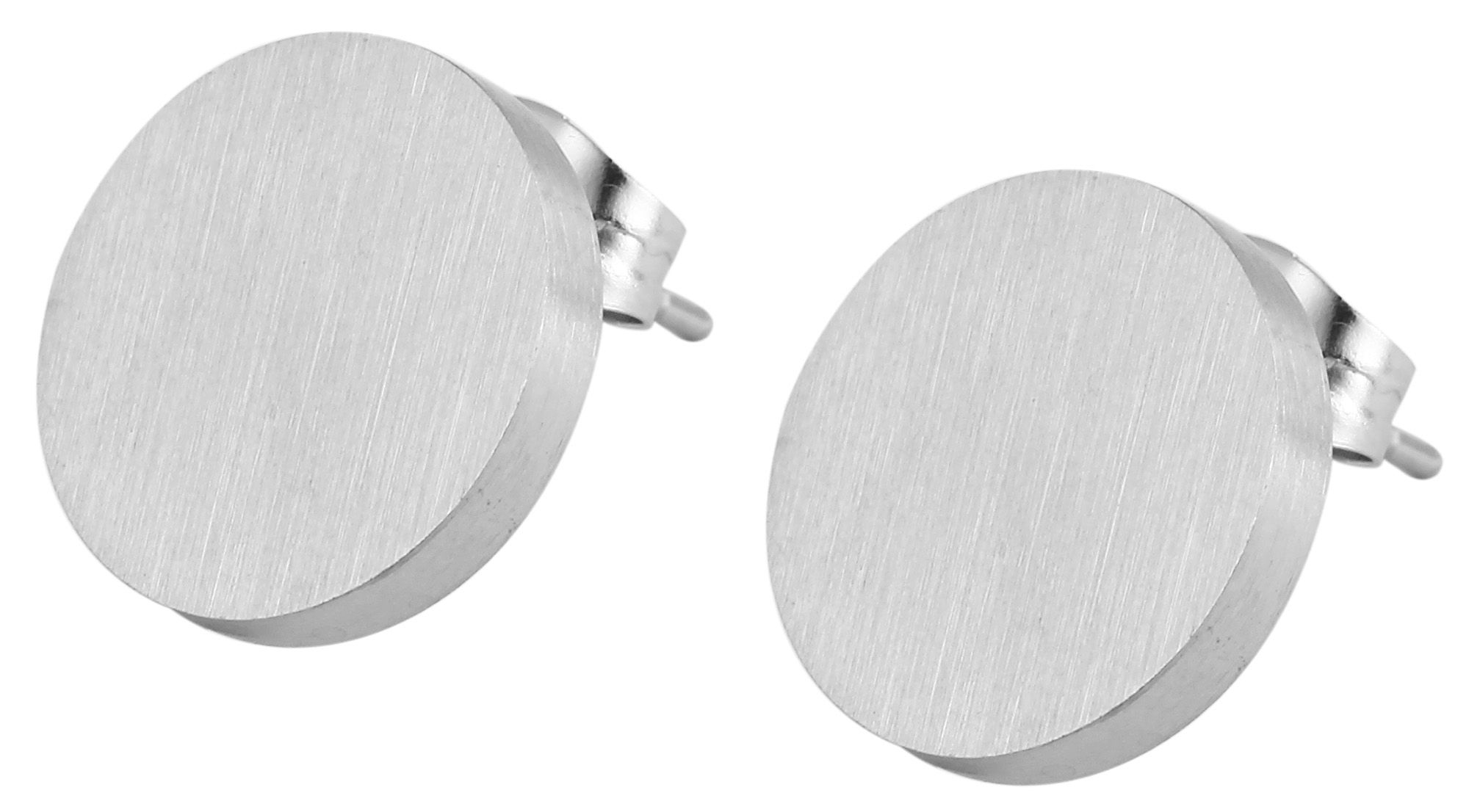 Akzent Schmuckset, gravurfähig, Kette mit Anhänger und Ohrringe, 50+3 cm, silberfarbig