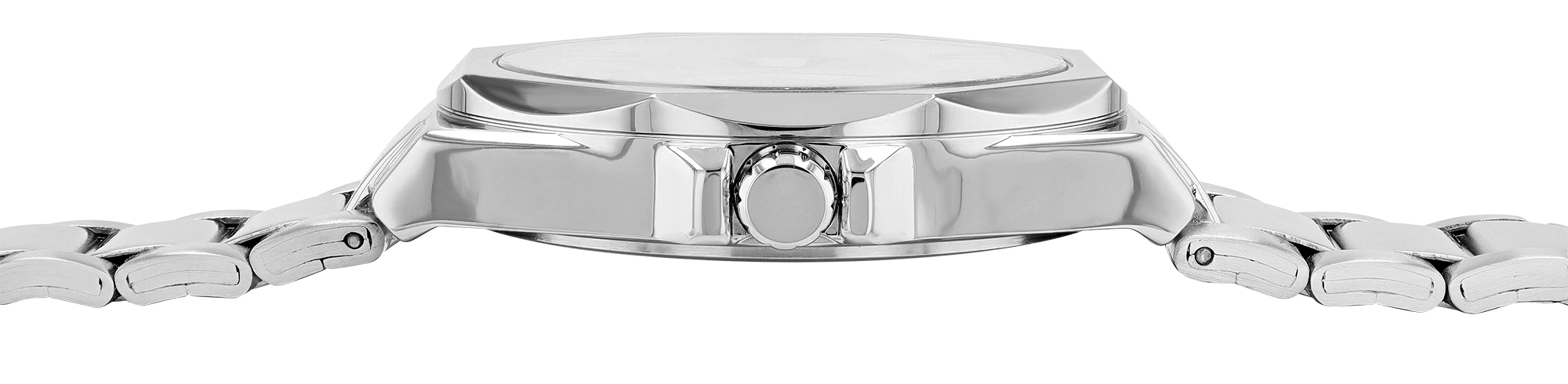 Q&Q Herrenuhr mit Edelstahlband, Ø 42 mm, silberfarben