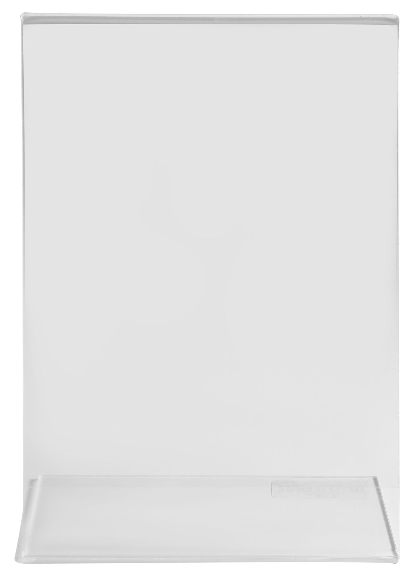 Werbeaufsteller, transparent, Hochformat, DIN A6, 15 cm x 10,5 cm x 7 cm