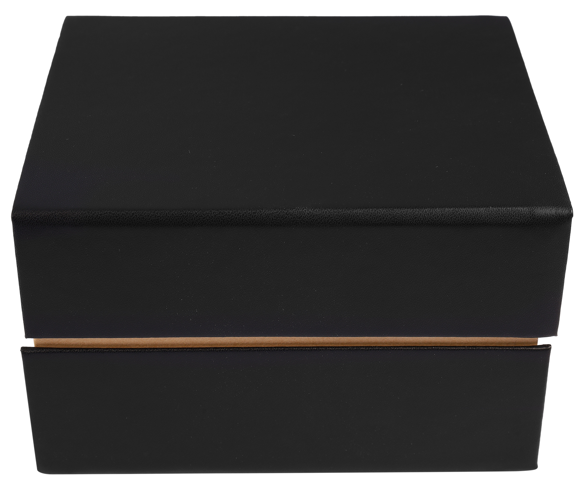 Uhrenbox für eine Uhr, Samt-Kissen , 12,6 x 11 x 8 cm, schwarz/ beige