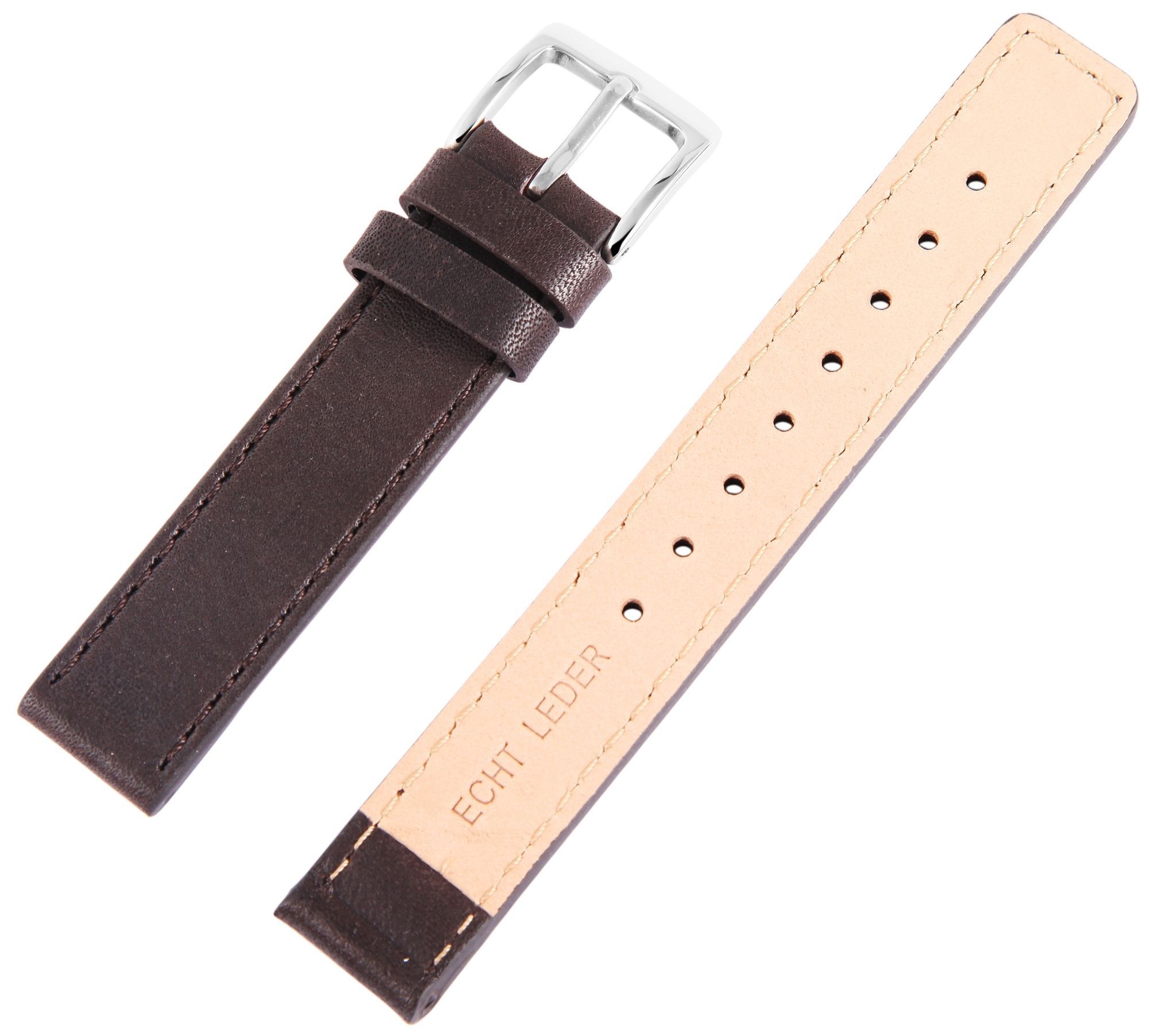 Echt Lederarmband, 16 mm, dunkelbraun