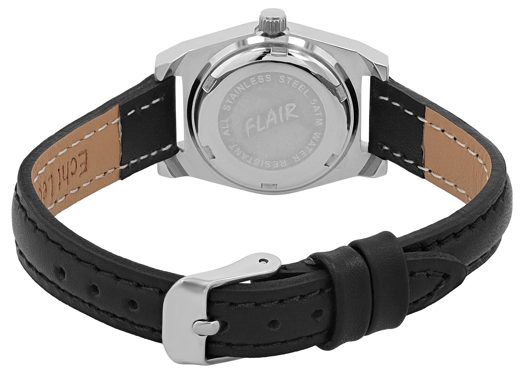 Flair Damenuhr mit Echtlederband
