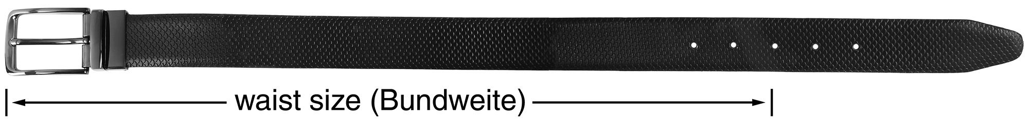 Leonardo Verrelli Echtleder Wendegürtel mit Box, Krokoprägung, kürzbar, schwarz/dunkelbraun, 100 cm