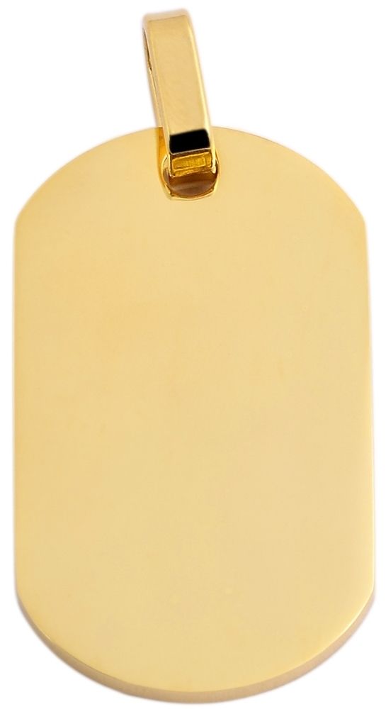 "Ranger" Edelstahl-Gravuranhänger "Dog Tag“, goldfarbig