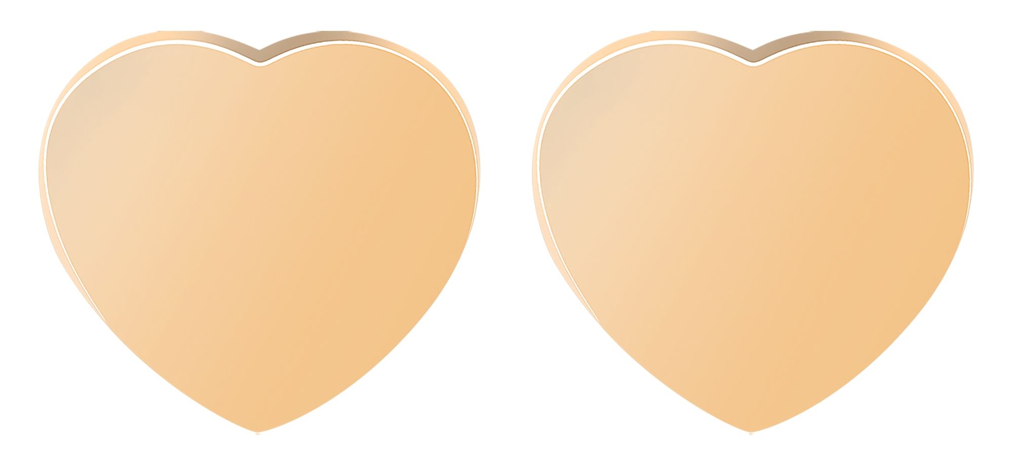 Akzent Herzohrstecker aus Edelstahl, Ionenplattiert, roségoldfarben